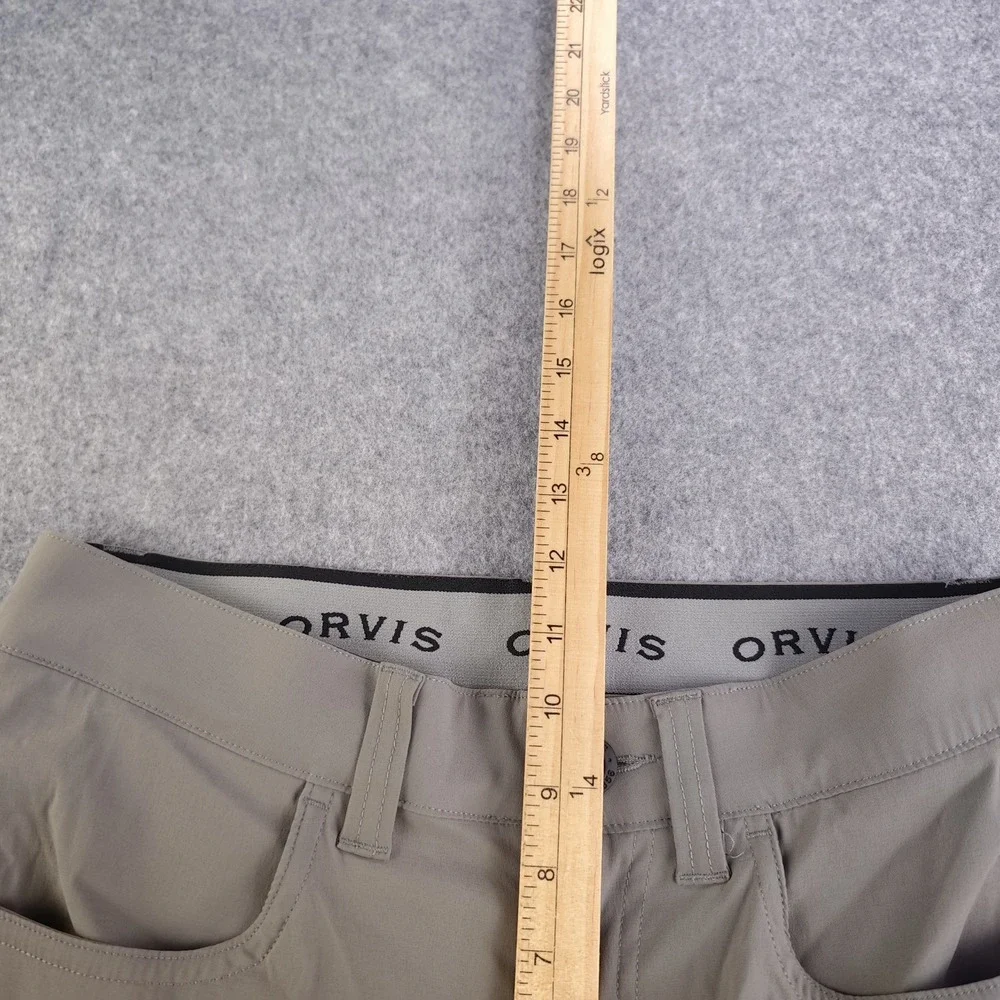Orvis Pants Mens 30x32 Gray Zip Pocket Water Repellent Phone Pocket Hiking